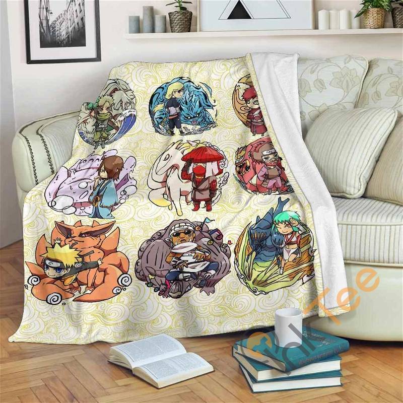 Shippuden Naruto Gift Sherpa Fleece Blanket Gifts for Family, for Couple