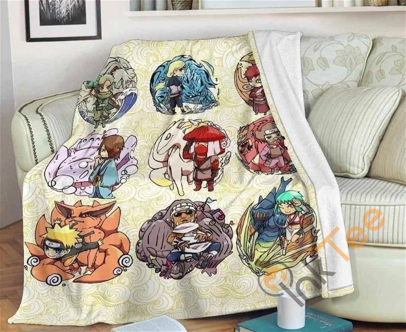 Shippuden Naruto Sherpa Fleece Blanket Gifts for Family, for Couple