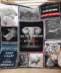 Shoot Us With Camera Not Gun Quilt Blanket Bedding Set