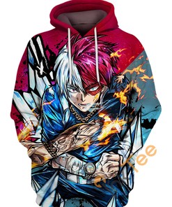 Shoto Todoroki Fire And Ice Hoodie 3D