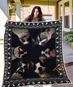 Show Your Love for Boston Terriers with Quilt And Pillowcase Set