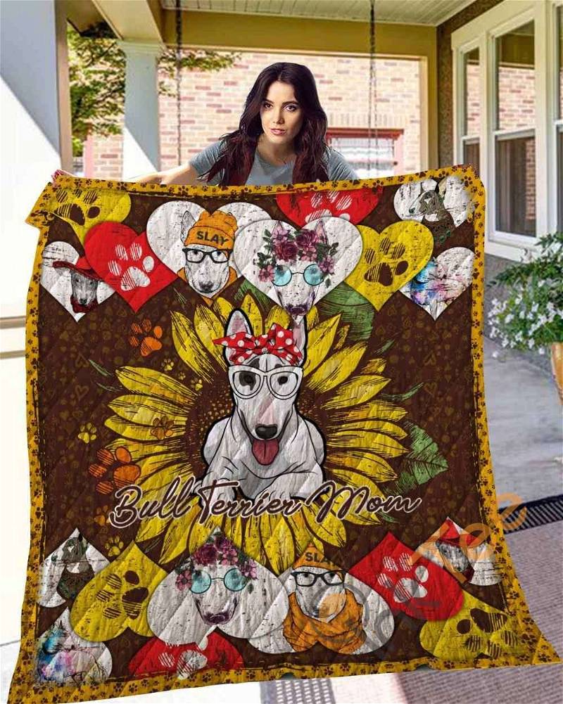 Show Your Love for Your Bull Terrier: Personalized Bull Terrier Quilt Blanket Bedding Set