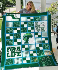 Show Your Tulane Green Wave Pride with Quilt Blanket Bedding Set And 2 Pillowcases