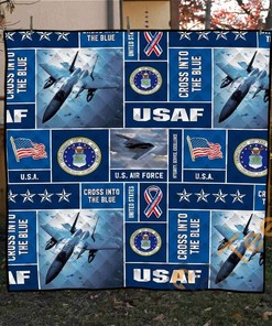 Show Your US Air Force Pride with Quilt Blanket Bedding Set And 2 Pillowcases