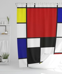 Shower Curtain Abstract Modern Cubism Art Decor Bohemian Curtain Eco-Friendly Waterproof Material