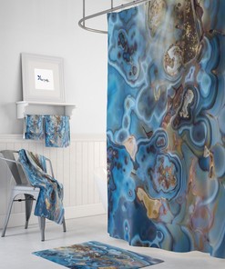 Shower Curtain, Bathroom Decor, Bath, Bath Towels, Natures Blues