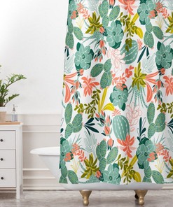 Shower Curtain, Bathroom Decor, Boho Shower Curtain, Fabric Shower Curtain, Home Decor, Decorative Shower Curtain, Cactus Print