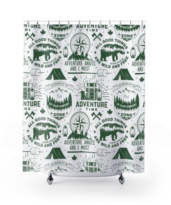 Shower Curtain Boat Adventure Awaits - Wild And Free