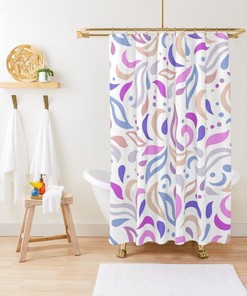 Shower Curtain Boho Trendy Abstract Patterns Shower Curtain Eco-Friendly Waterproof Abstract Decor