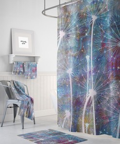 Shower Curtain, Boho Wishes, Optional Bath Mat Bathroom