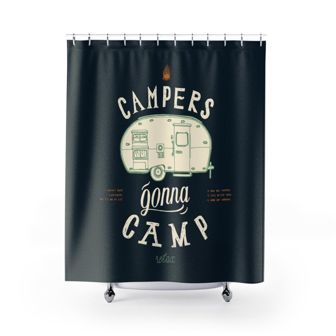 Shower Curtain Campers Gonna Camp
