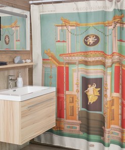 Shower Curtain Divine Greek Roman Eco-Friendly Waterproof Bath Curtain Divine Rome Greece