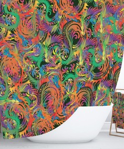 Shower Curtain, Dragon Claw Abstract for Bathroom Decor, Home Decor
