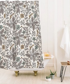 Shower Curtain, Floral Shower Curtain, Bath Curtain, Boho Shower Curtain, Fabric Shower Curtain, Floral Bathroom Decor, Botanical