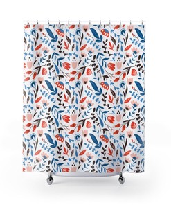 Shower Curtain Flower, Seed Pod, Leaf, Nature Modern