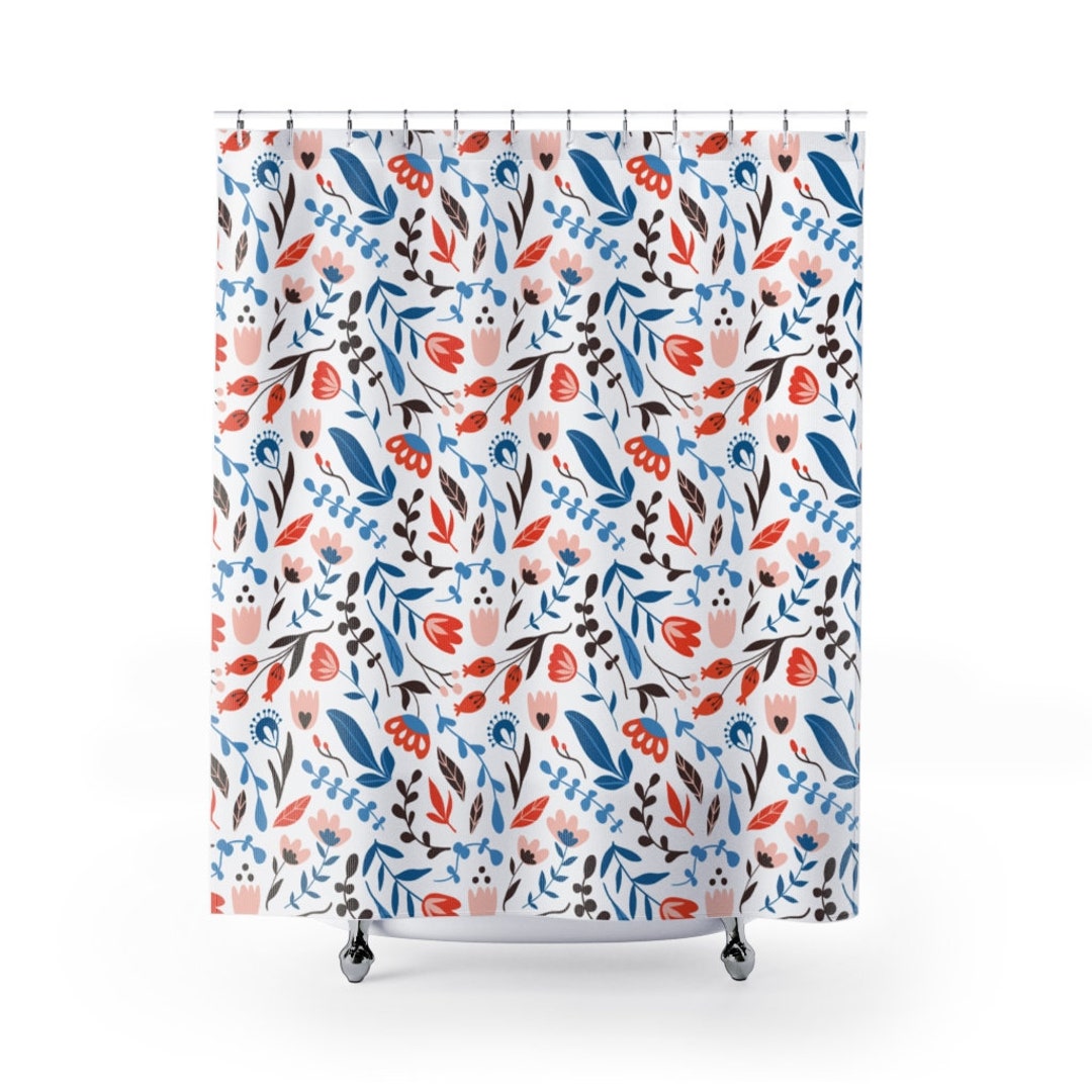 Shower Curtain Flower, Seed Pod, Leaf, Nature Modern