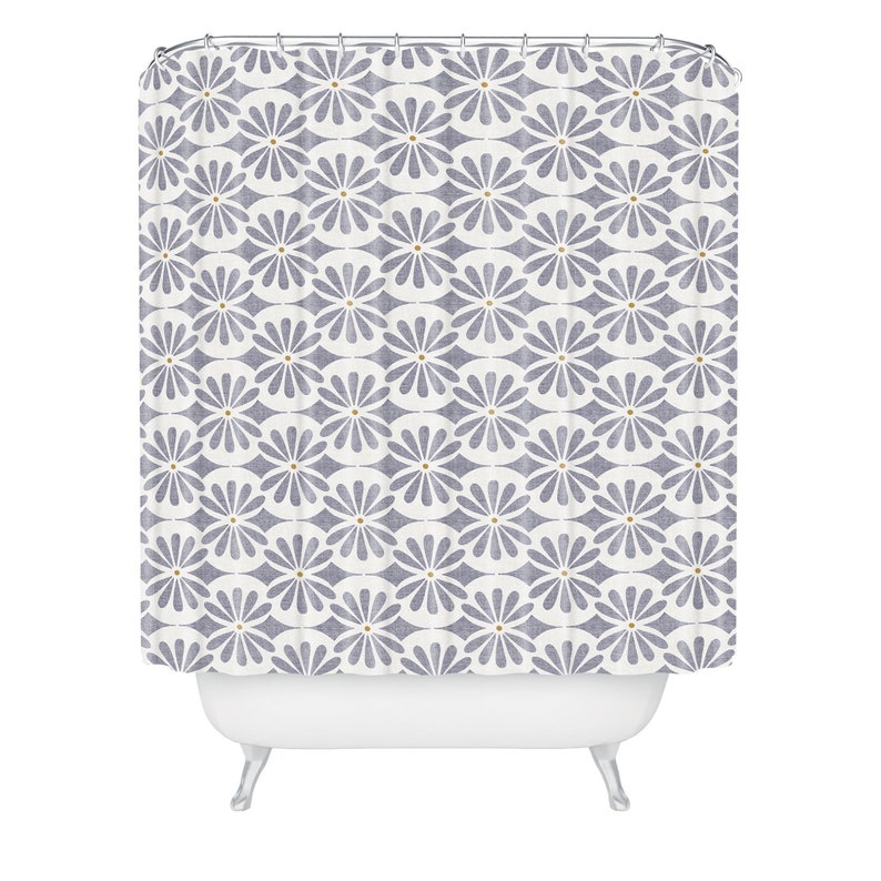 Shower Curtain, Geometric Shower Curtain, Fabric Shower Curtain, Bath Curtain, Moroccan Shower Curtain, Bathroom Decor, Modern Farmhouse - Image 2