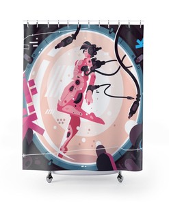 Shower Curtain Ghost In The Machine Robot Girl Japan Manga Anime