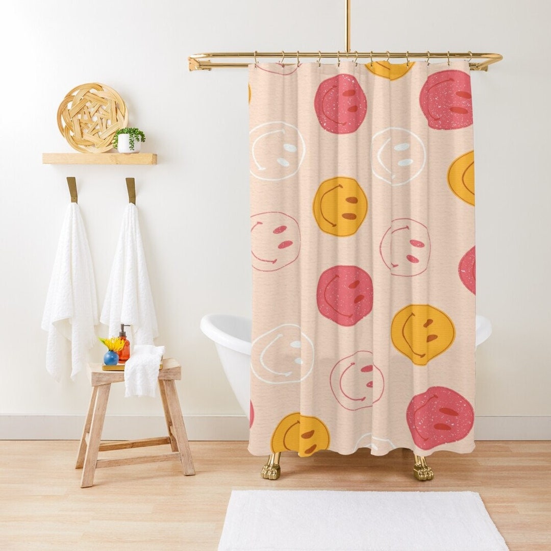 Shower Curtain Happy Smiles, Perfect Gift Bath Decor