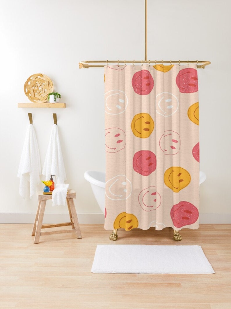 Shower Curtain Happy Smiles, Perfect Gift Bath Decor - Image 2