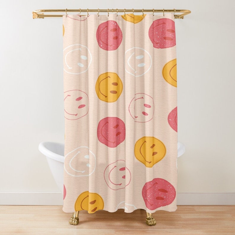 Shower Curtain Happy Smiles, Perfect Gift Bath Decor - Image 4