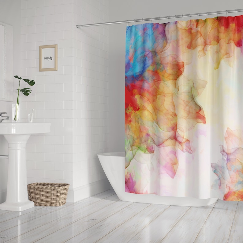 Shower Curtain, Home Decor, Bohoshower Curtains, Bath, Bath Towels, Bathroom Sets Summer Breeze - Image 3