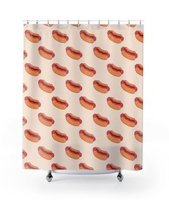 Shower Curtain Hot Diggy Dog Hot Dogs Modern Pattern Tile
