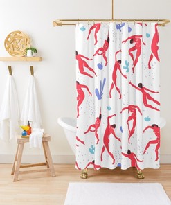 Shower Curtain Matisse Boho Mid-Century Body Patterns Trendy Shower Curtain Eco-Friendly Waterproof Abstract Decor