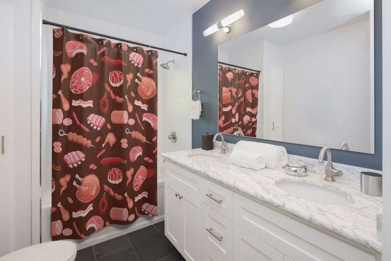 Shower Curtain Meat You Steaking Me Crazy - Image 2