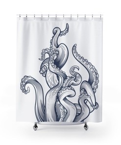 Shower Curtain Octopus Monster Tentacle Cthulhu Occult Shower Curtain