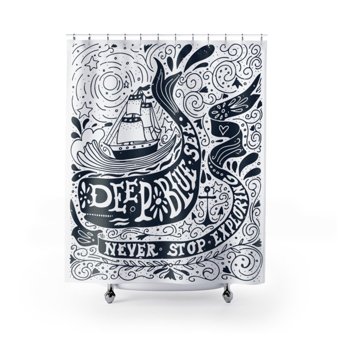 Shower Curtain Pirate, Anchor, Ship, Sea, Ocean