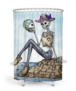 Shower Curtain, Sugar Skull, Skull Day Of The Dead, Bath Mat, Towels, Skeletons, Lets Talk It Over