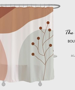 Shower Curtains For Bathroom, Tropical Flower Plant Curtain For Bathroom Showers And Bathtubs Hooks Included, Home Decor