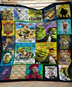 Shrek Collage Quilt Blanket Bedding Set for Home Décor