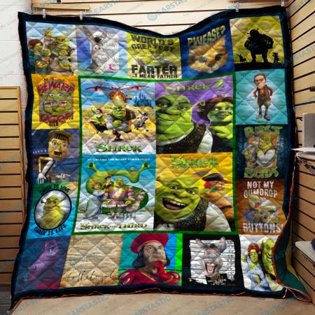Shrek Collage Quilt Blanket Bedding Set for Home Décor