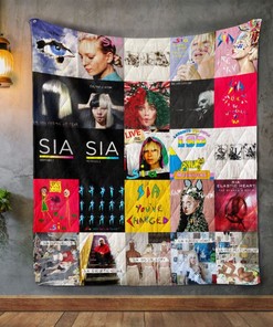 Sia Furler Album Covers Quilt Blanket Bedding Set Great Customized Blanket Gifts For Birthday Christmas Thanksgiving