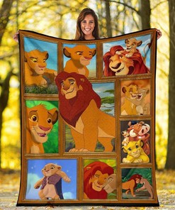 Simba Amazing Lion King Sherpa Fleece Blanket Gifts for Family, for Couple
