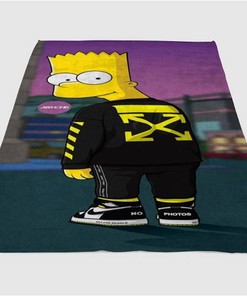Simpson Sherpa Fleece Blanket Gifts for Family, for Couple