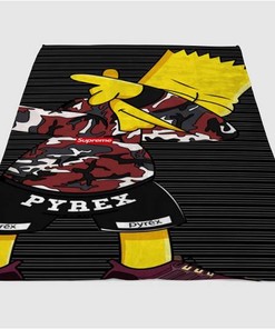Simpsons Hype Sherpa Fleece Blanket Gifts for Family, for Couple