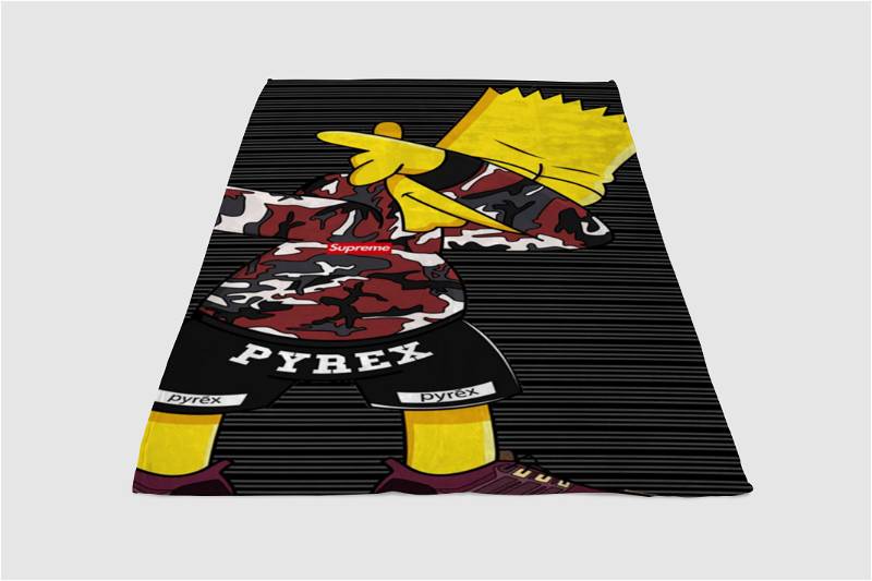 Simpsons Hype Sherpa Fleece Blanket Gifts for Family, for Couple