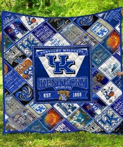 Since 1865 Basketball Ncaa Kentucky Wildcats Quilt Blanket