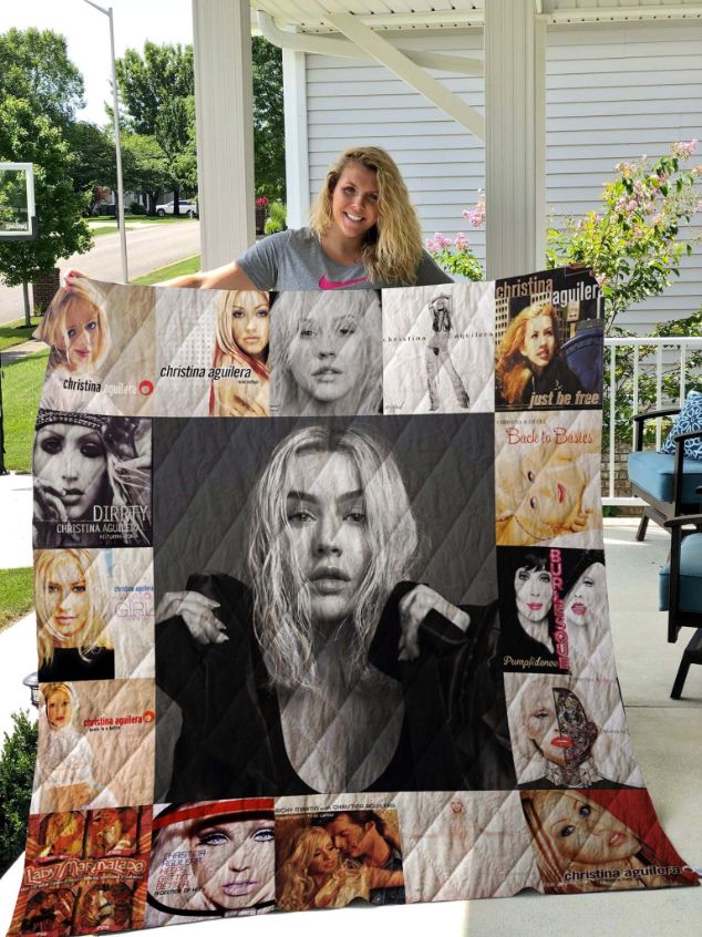 Singer Christina Aguilera Quilt Blanket Bedding Set