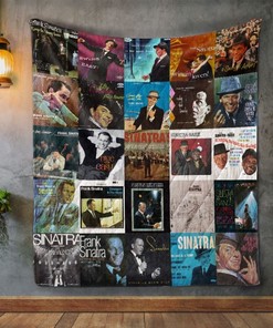 Singer Frank Sinatra Album Quilt Blanket