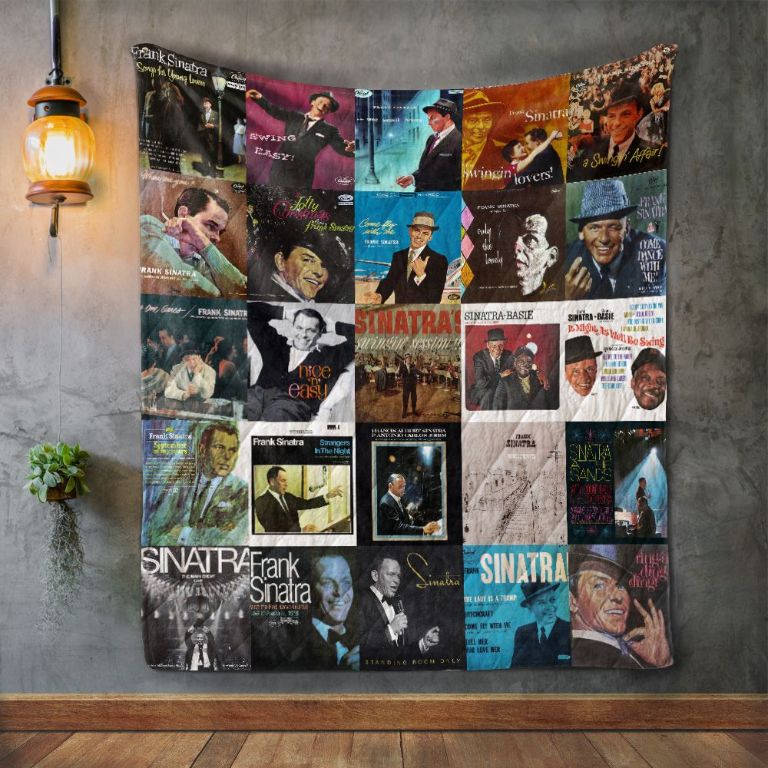 Singer Frank Sinatra Album Quilt Blanket Bedding Set