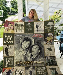 Singin' In The Rain th Anniversary Quotes Quilt Blanket Bedding Set