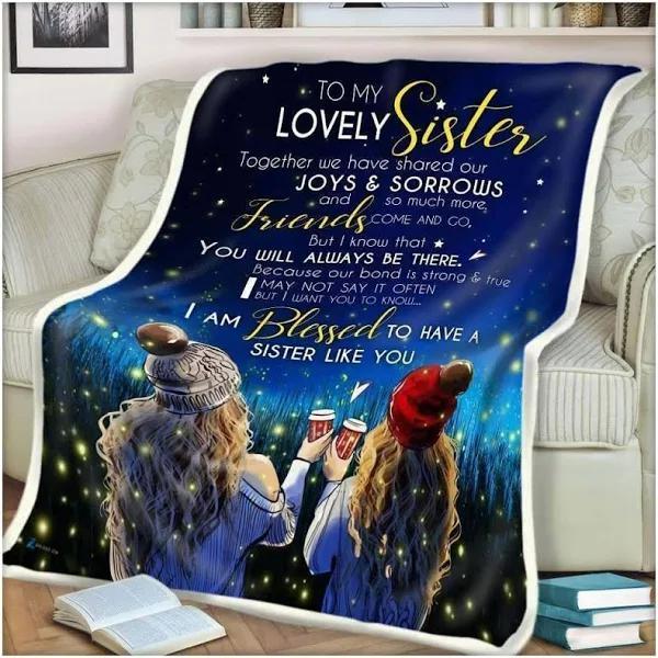 Sister Birthday Gift For Sister Blanket for Home Décor
