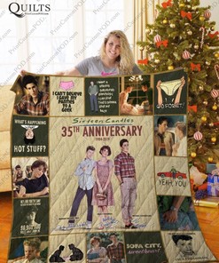 Sixteen Candles 35th Anniversary Quotes Collected Quilt Blanket
