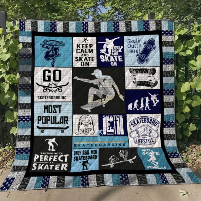 Skateboarding Quilt Blanket Bedding Set for Home Décor