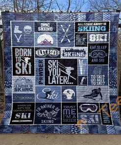 Ski You Later Quilt Blanket Bedding Set