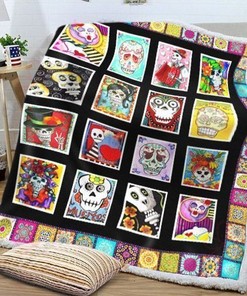 Skull 2 Quilt Blanket Bedding Set for Home Décor